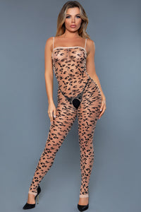BeWicked Luscious Bodystocking Animal Print Sheer