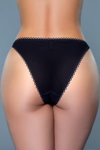 BeWicked Aspen Brazilian Panty 3 Pack of Purple, Black and White