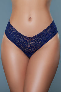 BeWicked Nessa Lace Brief Panties 3 Pack Pink, Coral, Navy