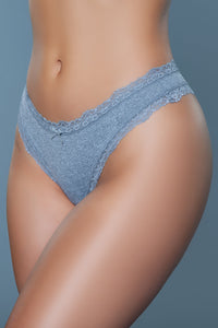 BeWicked Jade Low Rise Thong 3 Pack Panties Black Gray White