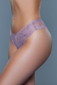 BeWicked Hadlee Low Rise Lace Tanga 3 Pack Panties Beige, Brown, Burgundy