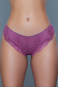 BeWicked Hadlee Low Rise Lace Tanga 3 Pack Panties Beige, Brown, Burgundy