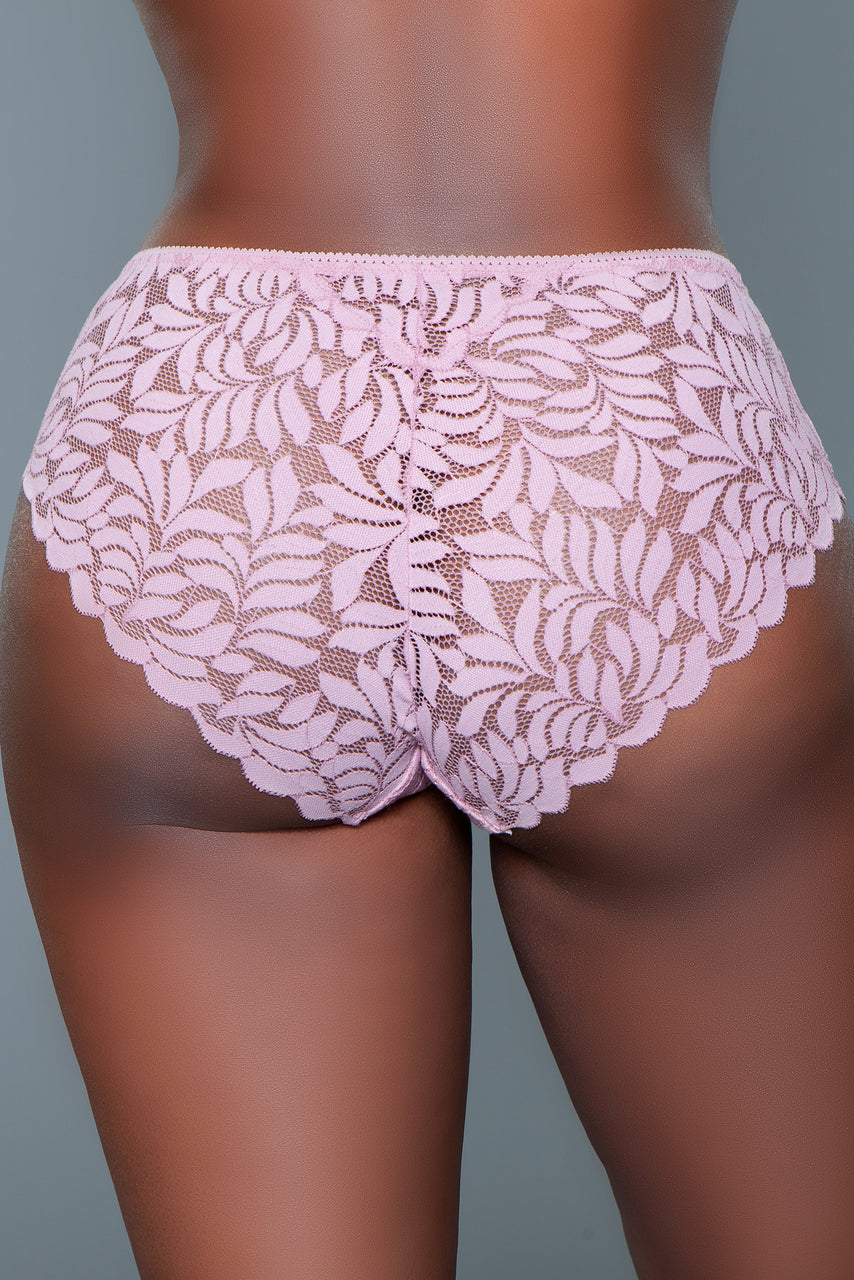 BeWicked Livvy Hipster Mid Rise Lace 3 Pack Panties Pink Peach Gray