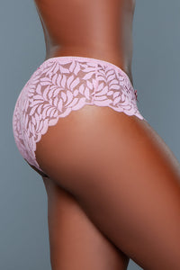 BeWicked Livvy Hipster Mid Rise Lace 3 Pack Panties Pink Peach Gray