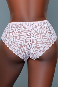 BeWicked Livvy Hipster Mid Rise Lace 3 Pack Panties Pink Peach Gray