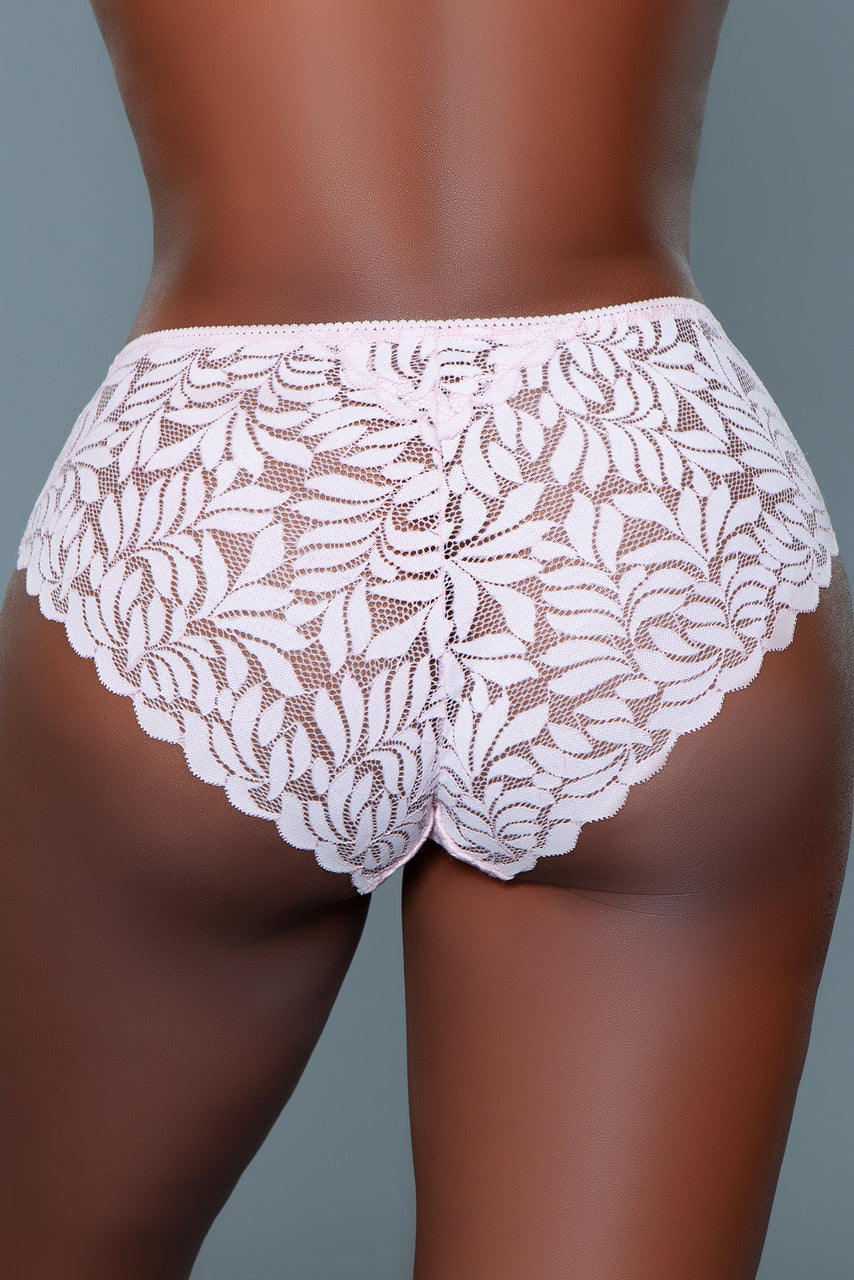 BeWicked Livvy Hipster Mid Rise Lace 3 Pack Panties Pink Peach Gray