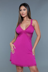 BeWicked Alexi Slip Nightie Nightgown Pink