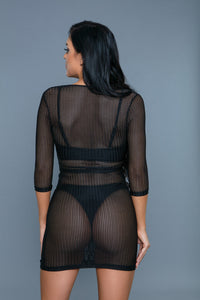 BeWicked Isla Knitted Cover Up Swimwear Black