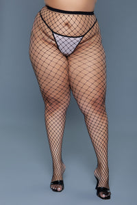 BeWicked Can't Back Down Pantyhose Black