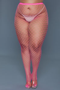 BeWicked Can't Back Down Pantyhose Hot Pink