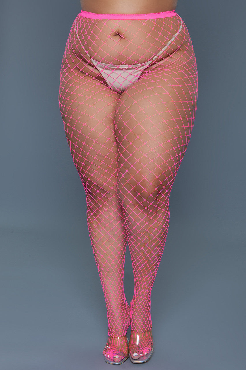BeWicked Can't Back Down Pantyhose Hot Pink