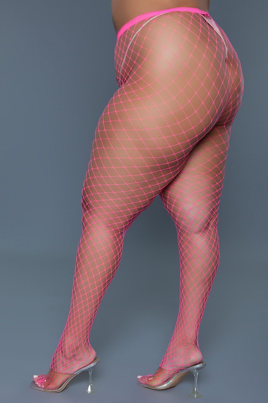 BeWicked Can't Back Down Pantyhose Hot Pink