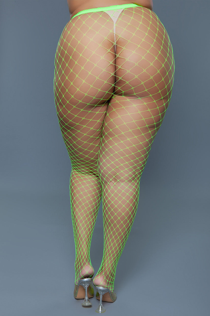 BeWicked Can't Back Down Pantyhose Neon Green