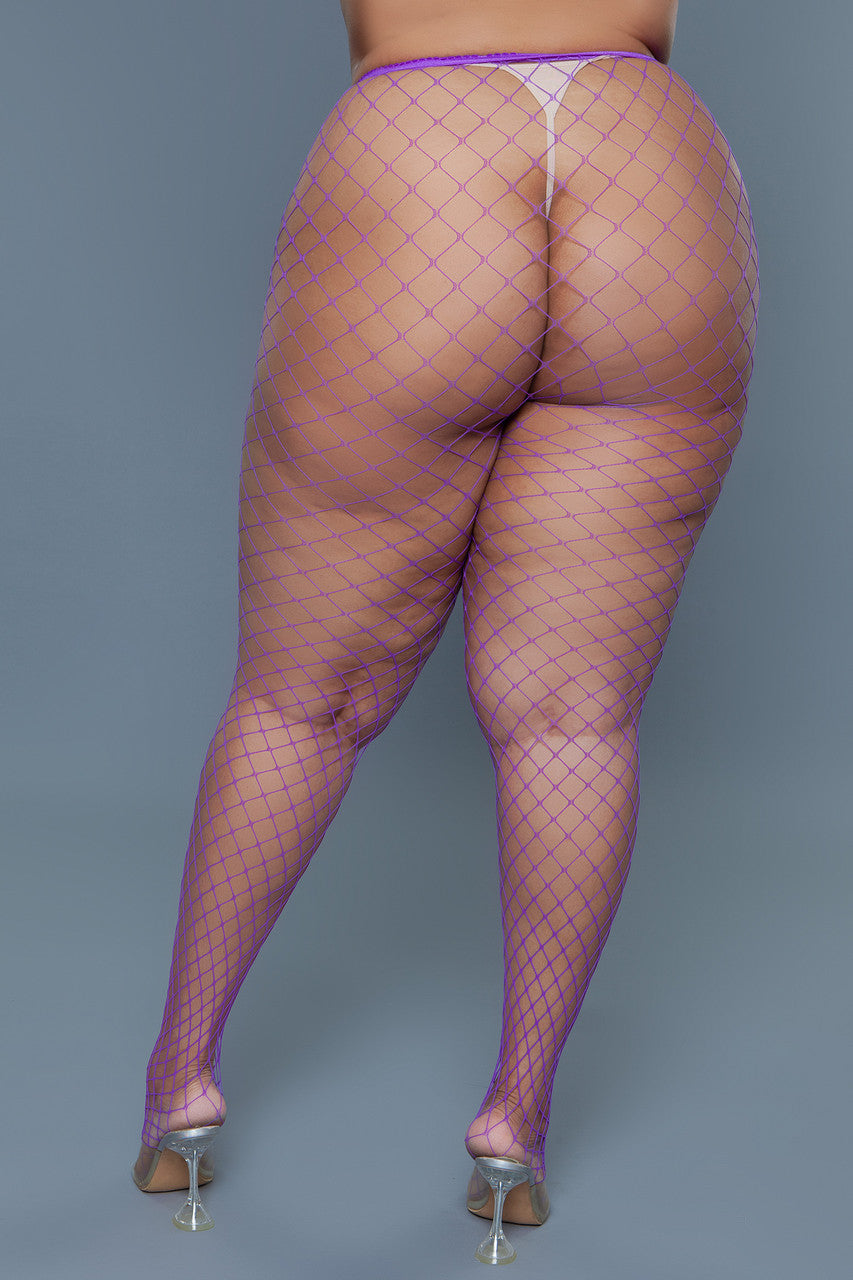 BeWicked Can't Back Down Pantyhose Purple