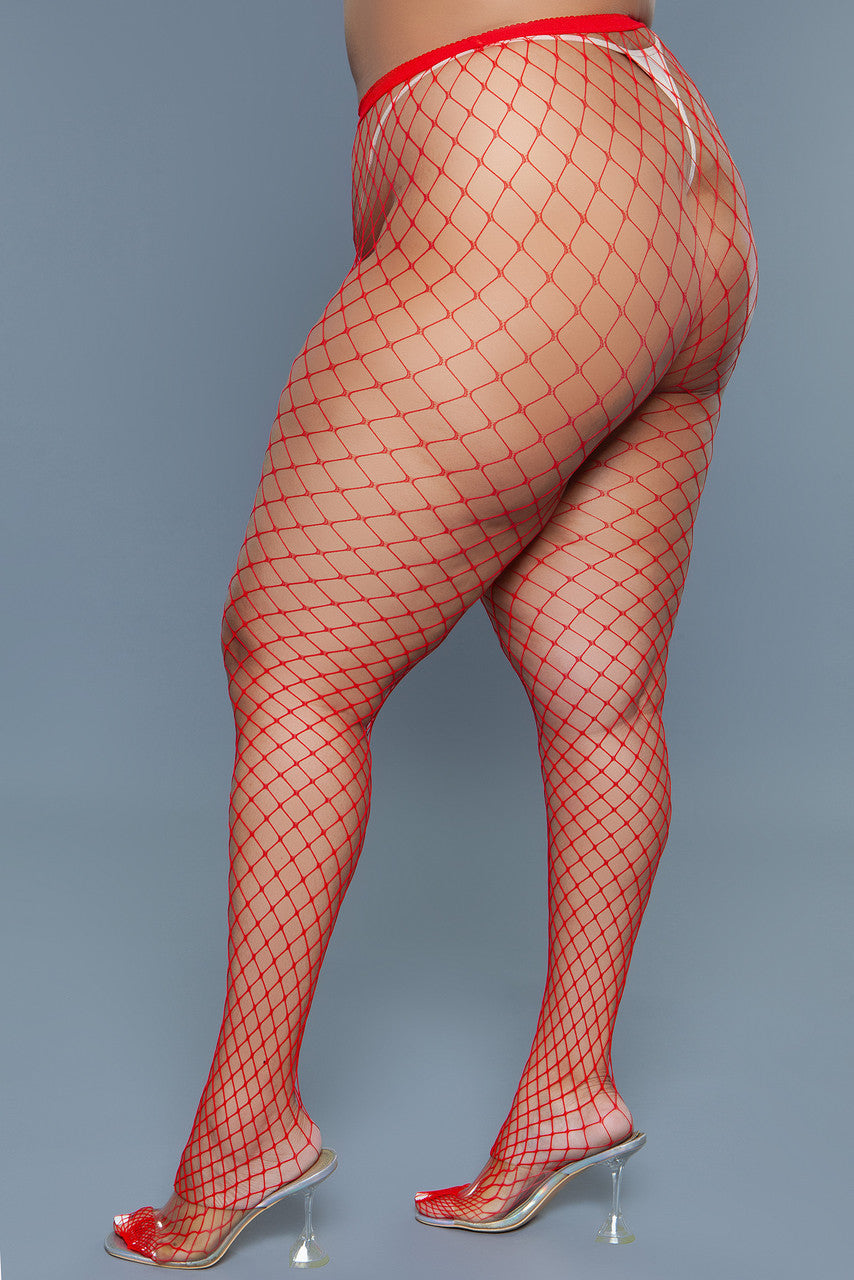 BeWicked Can't Back Down Pantyhose Red