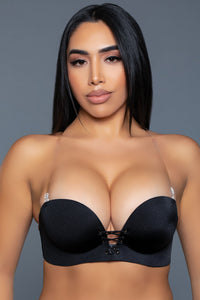 BeWicked Front Tie Fashion Bra Black