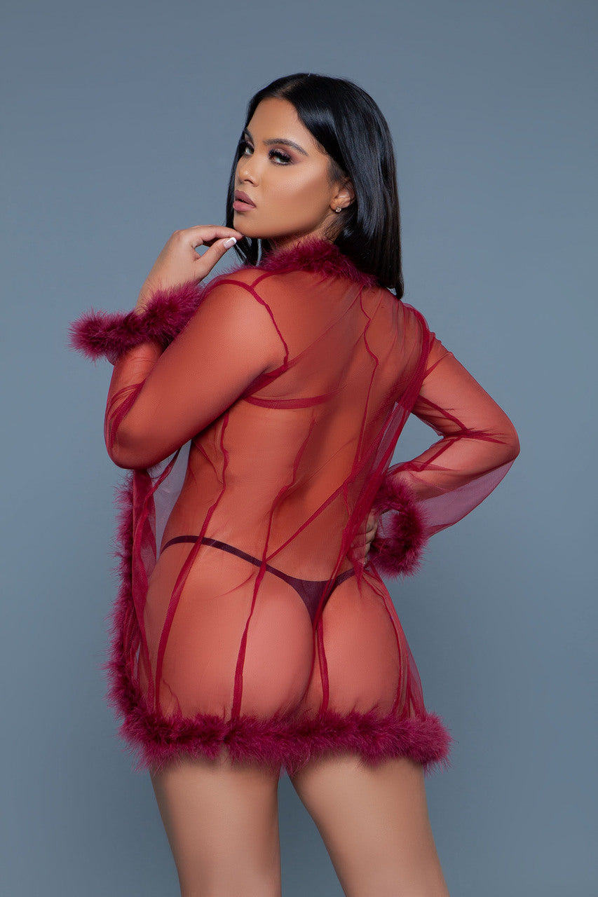 Burlesque BeWicked Bou Robe Maroon