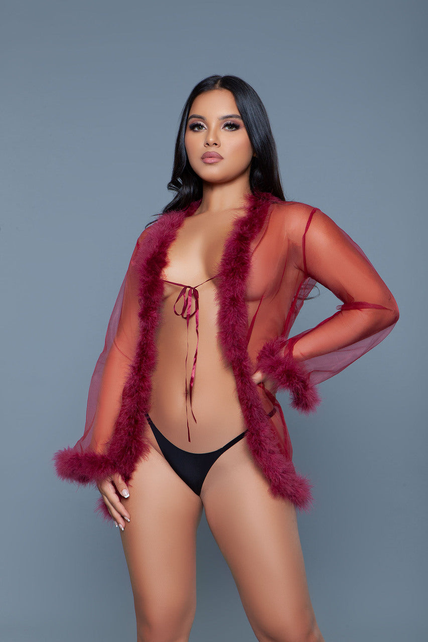 Burlesque BeWicked Bou Robe Maroon