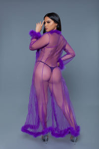 Burlesque BeWicked Marabou Robe Violet