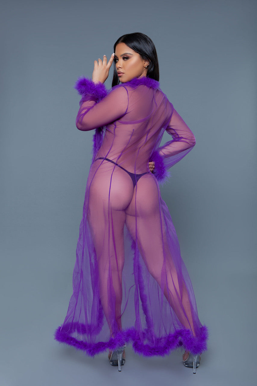 Burlesque BeWicked Marabou Robe Violet