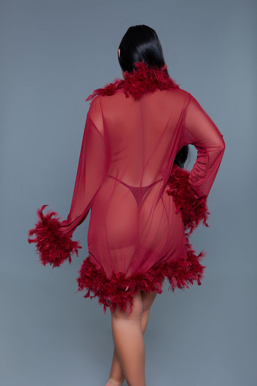BeWicked Lux Robe Maroon