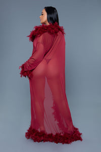 BeWicked Glamour Robe Maroon