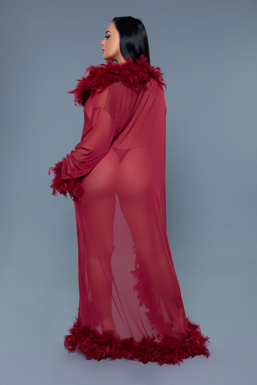 BeWicked Glamour Robe Maroon