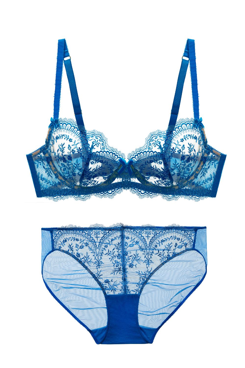 Severine Unlined Bra and Bikini Set Cobalt
