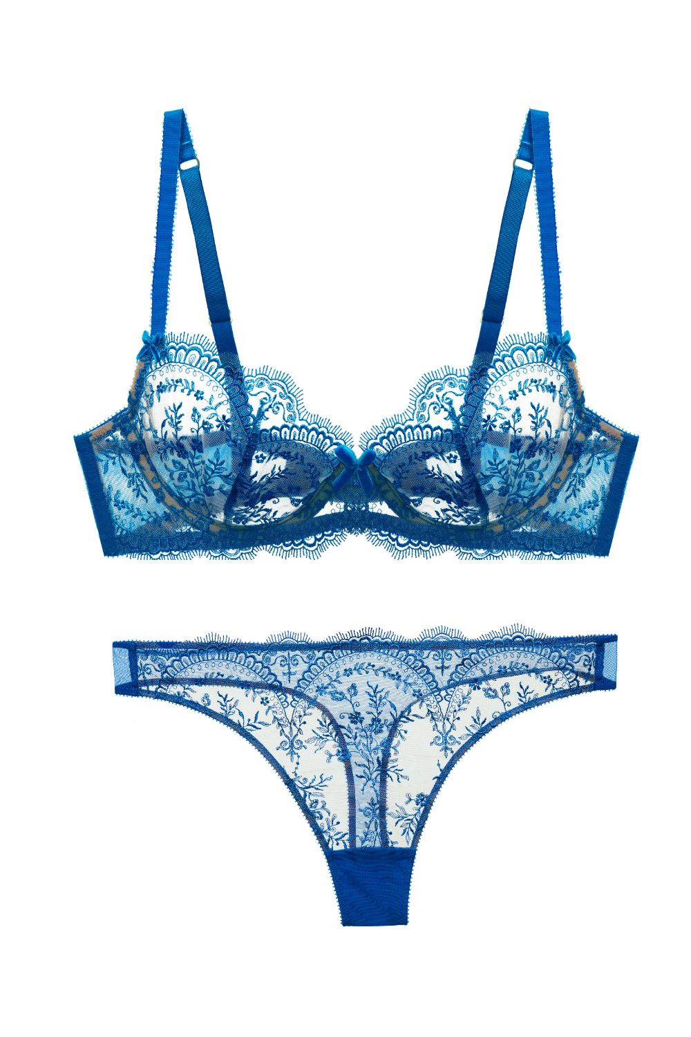 Severine Unlined Bra and G-String Set Cobalt