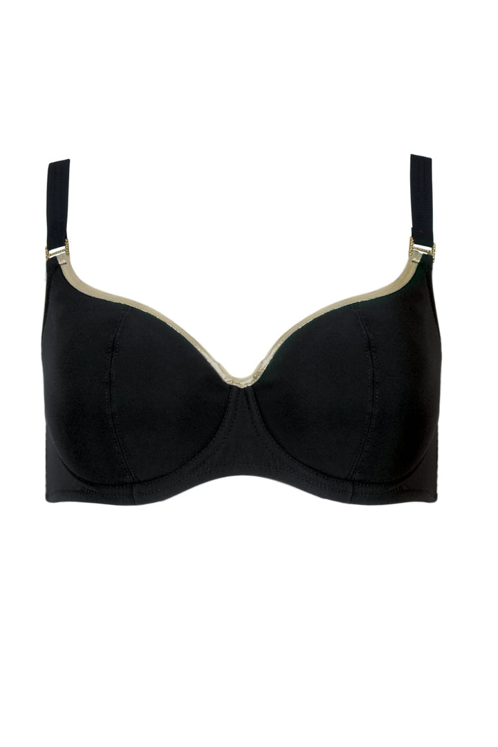 Luxury Swimwear F105 Balconette Bikini Top Black/Gold