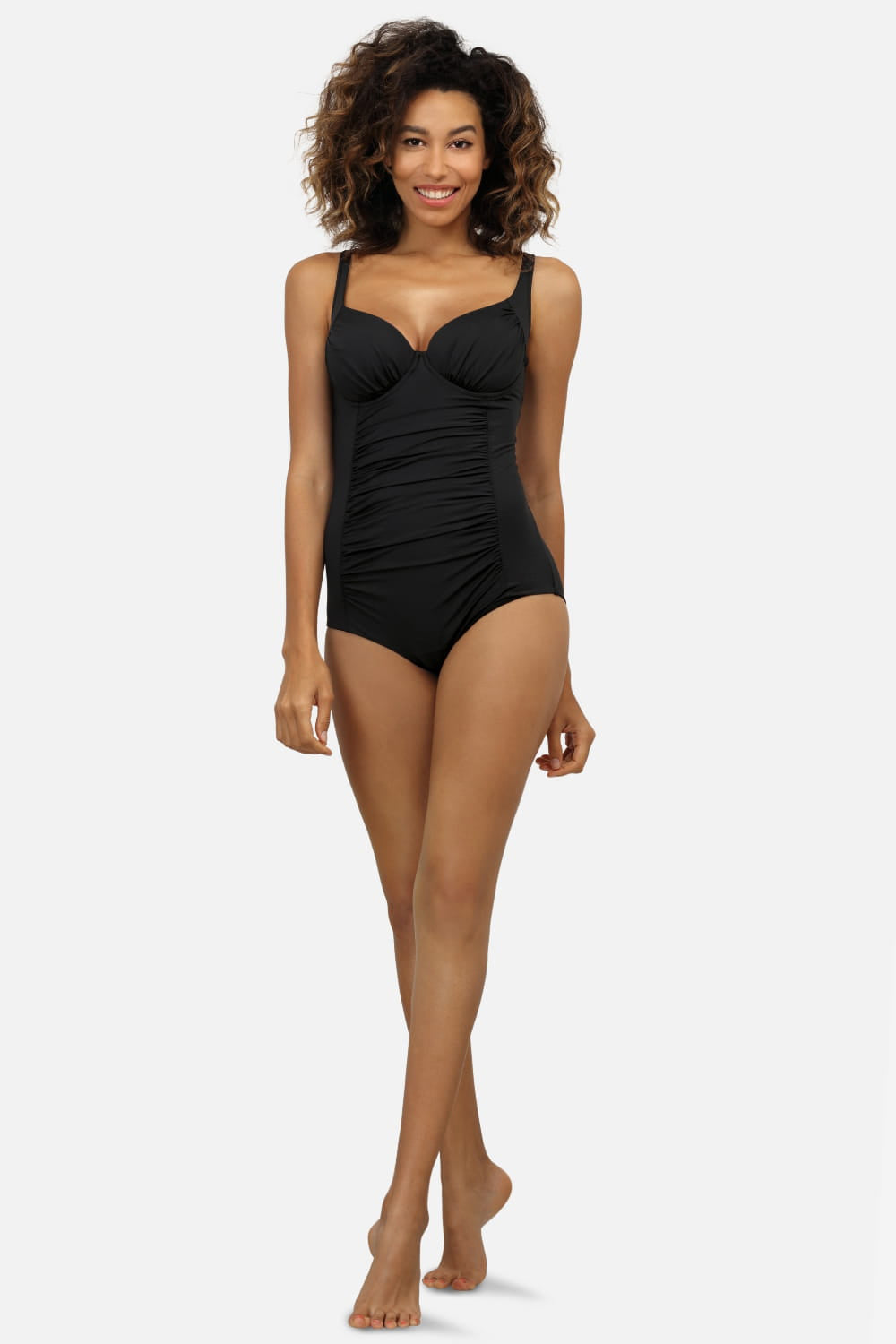 Luxury Swimwear F32 Underwire One Piece Bikini Body Black