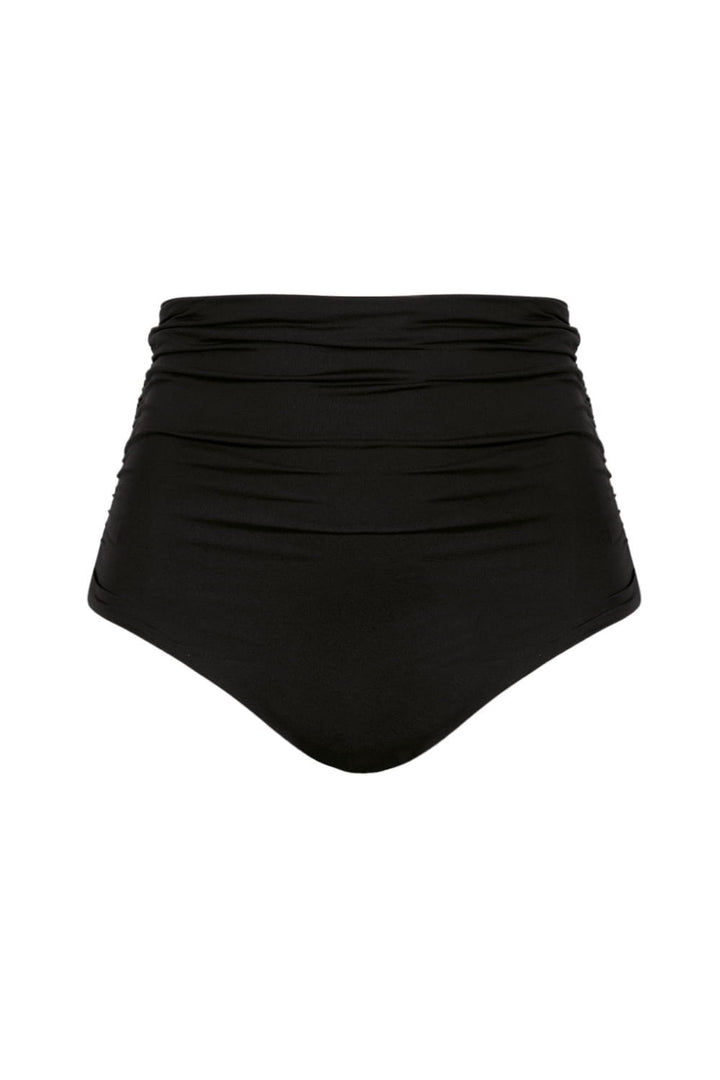 Luxury Swimwear F46 High Waist Bikini Bottom Black