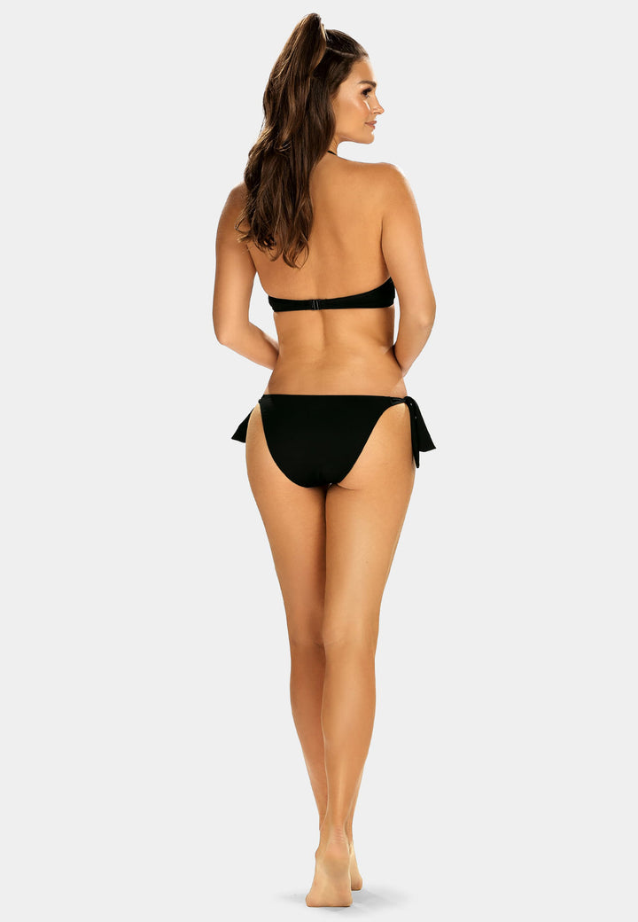 Luxury Swimwear F49 Full Bikini Bottom Black