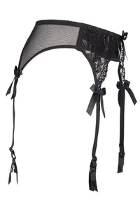 Axami Noir Glossy Garter Belt