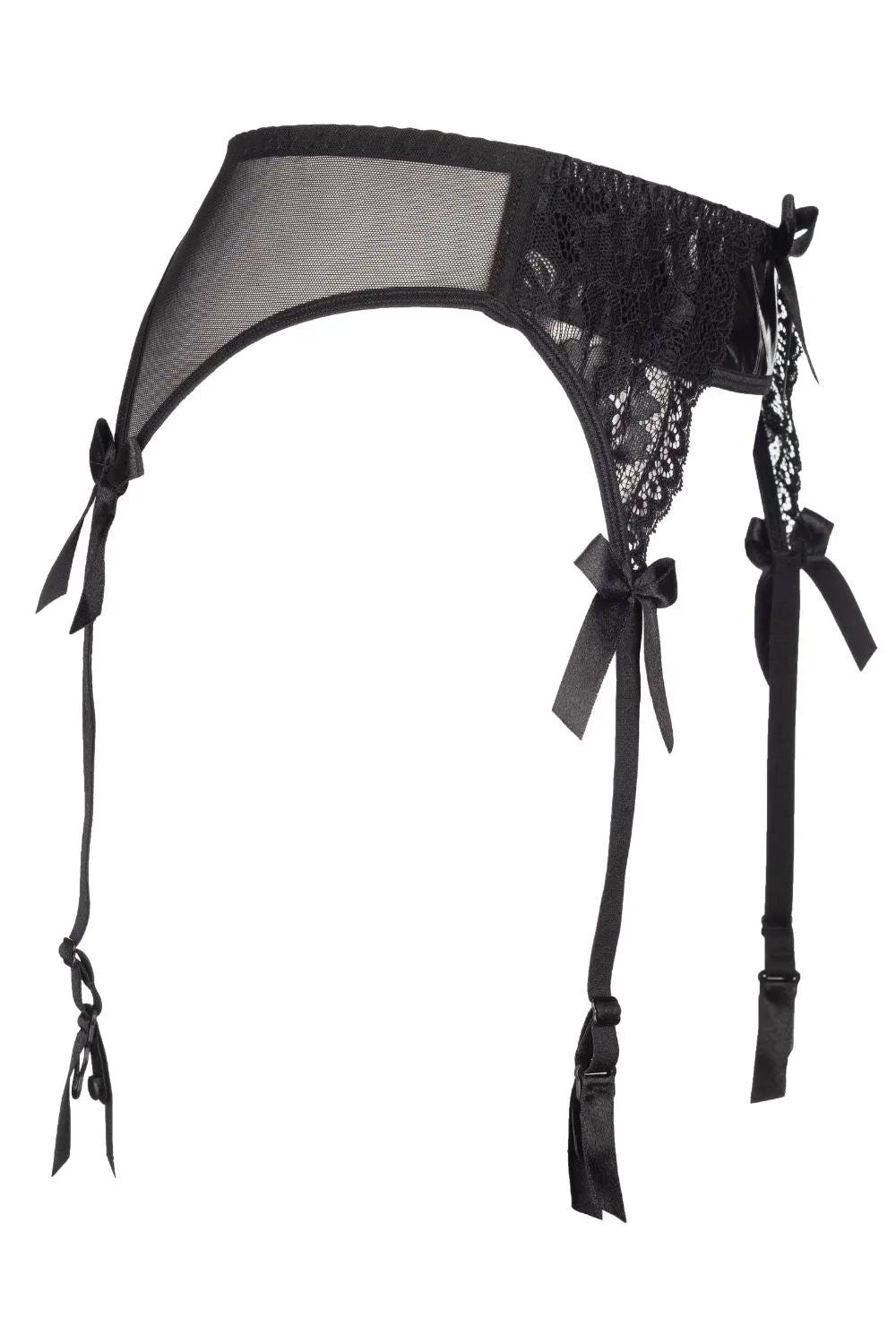 Axami Noir Glossy Garter Belt