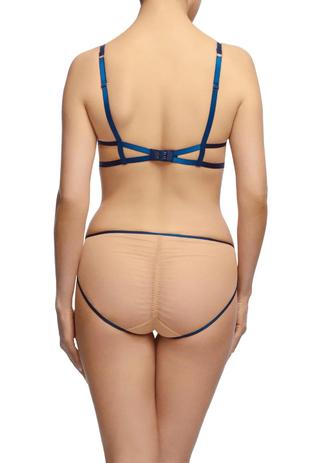 Dita Von Teese Femmoiselle Sheer Mesh Unlined Bra Queen's Blue