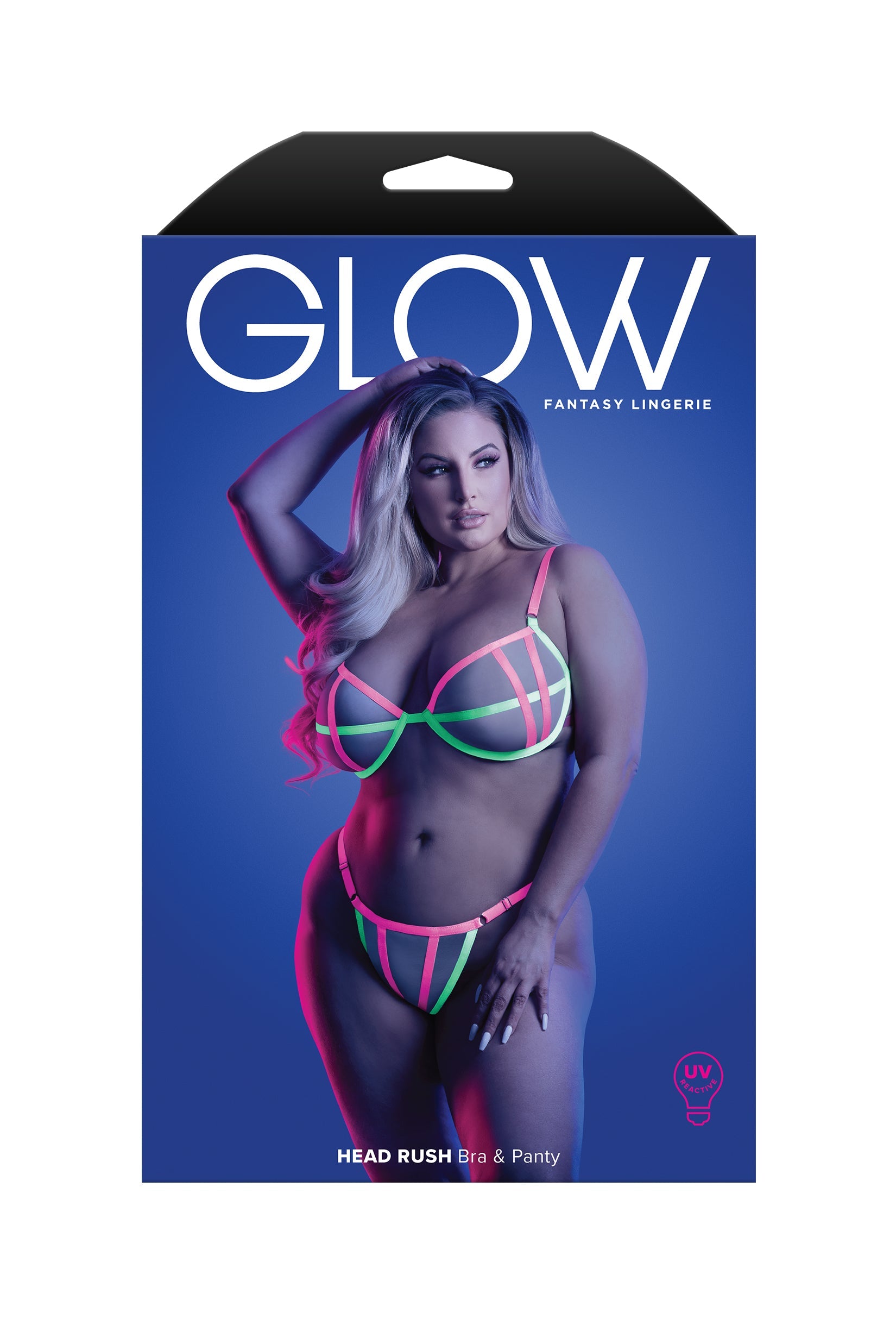 Fantasy Glow Queen Head Rush Bra Set Neon-Rebel Romance