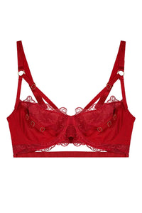 Wolf & Whistle Iris Slider Red Balcony Bra