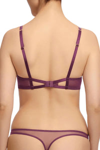 Dita Von Teese Lurex Lace Unlined Bra Amethyst