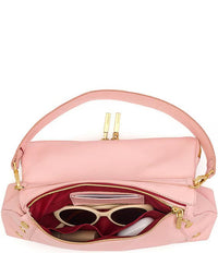 HAMMITT Beverly Leather Handbag Med Flamingo Pink/Brushed Gold