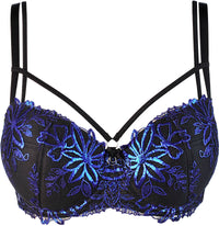 Axami 10231 Padded Balconette Bra Blue Shimmer Brilliance