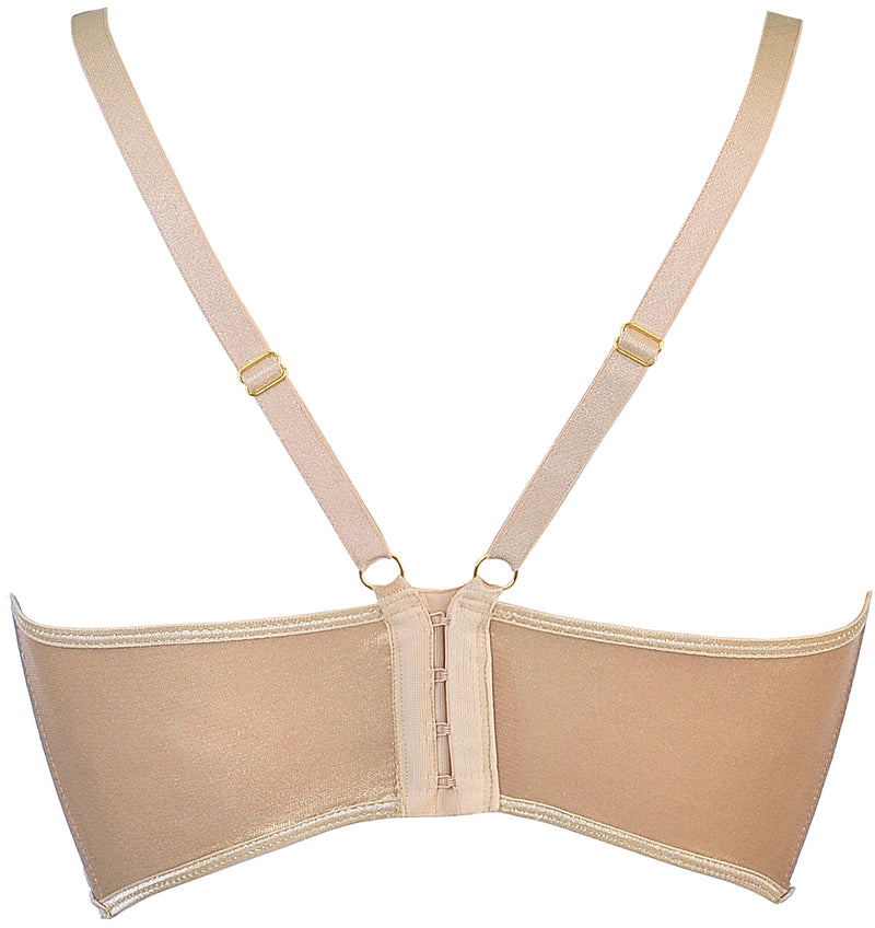 Axami Mermaid Longline Corset Bra Gold Shimmer Brilliance