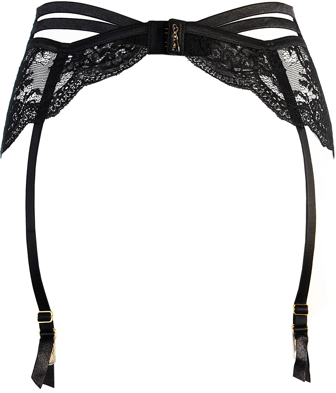 Axami 10712 Garter Belt Just Like Heaven Black Lace