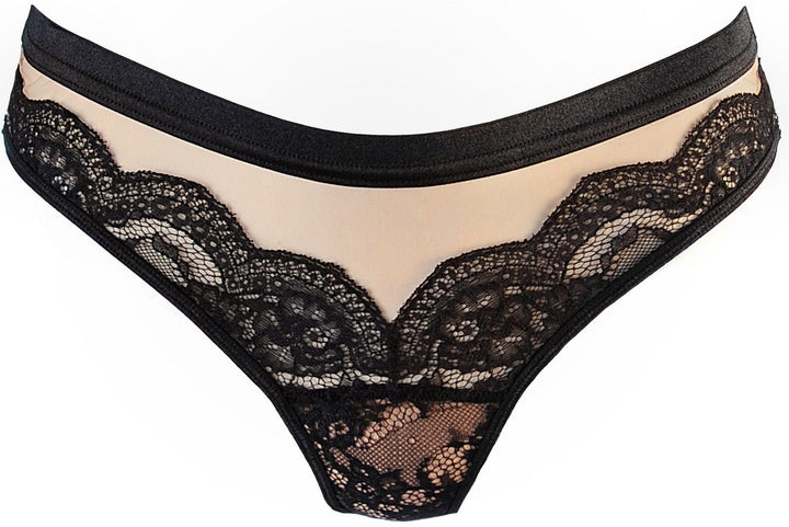 Axami Lace Thong Panty Just Like Heaven Black