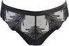 Axami Timeless Shimmering Embroidery Sheer String Panty Black
