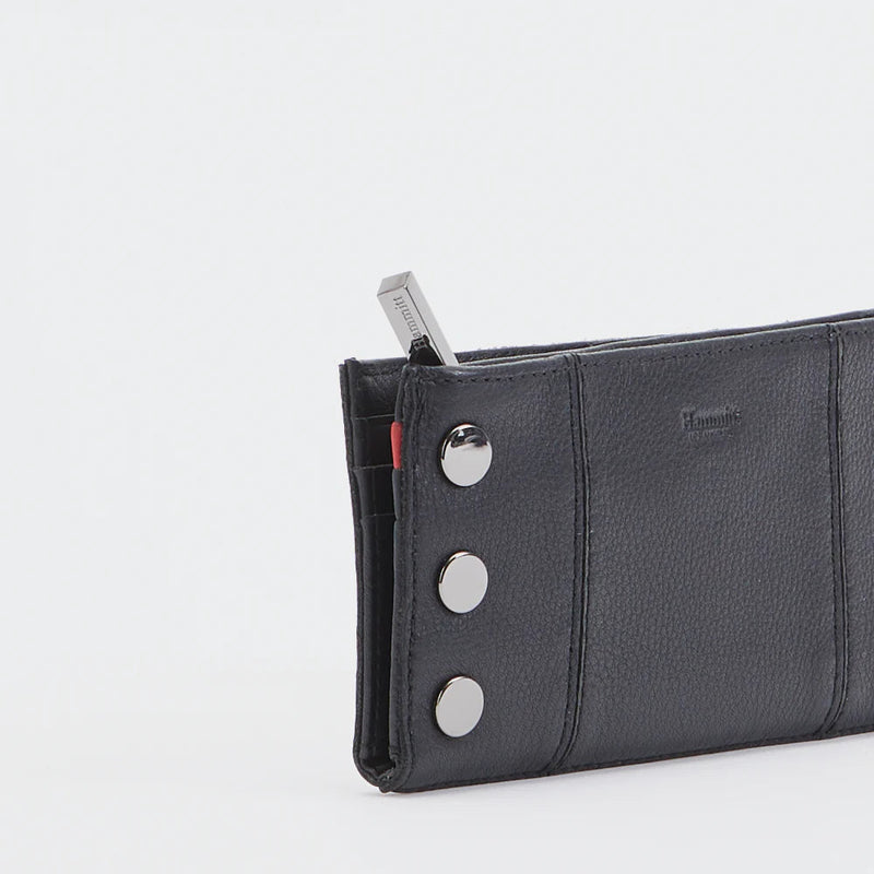 Hammitt 110 North Leather Wallet Black/Gunmetal-Rebel Romance