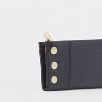 Hammitt 110 North Wallet Black/Brushed Gold-Rebel Romance