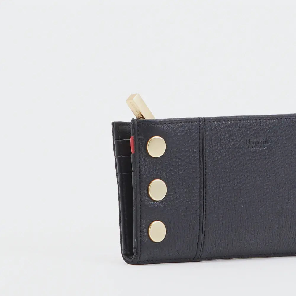 Hammitt 110 North Wallet Black/Brushed Gold-Rebel Romance
