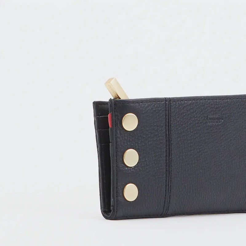 Hammitt 110 North Wallet Black/Brushed Gold-Rebel Romance
