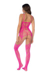 Mapale Valentine Pretty in Pink Fishnet Bodystocking